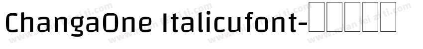 ChangaOne Italicufont字体转换